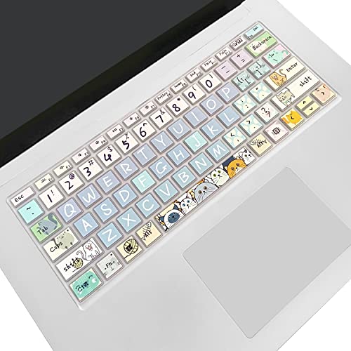 Keyboard Cover Skin for Microsoft Surface Laptop 3/4/5 13.5 & 15 Inch, Surface Laptop Studio/Studio 2 14.4", Cute Cat - color: Cute Cat
