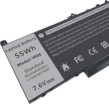Fancy Buying J60J5 Laptop Battery for Dell Latitude E7270 P26S001 E7470 P61G001 Series Notebook R1V85 451-BBSX 451-BBSY 451-BBSU WYWJ2 MC34Y 0MC34Y 1W2Y2 242WD PDNM2 [7.6V 55WH 4Cell] - size: 11.23*2.05*0.79inch