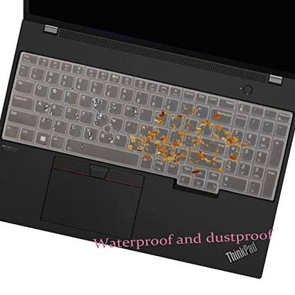 Keyboard Cover for Lenovo ThinkPad E16 L16 P16 P16v T16 P16s (Gen 3/Gen 2/Gen 1) 16 inch, Thinkpad L15 Gen 4/3 15.6 inch (Not Fit Thinkpad Z16,L15 Gen 2/1) -Clear - color: Clear