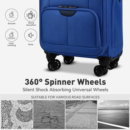 16 Inch Underseat Carry on Luggage With Wheels Weekender Overnight Business Travel Bag Suit cases Mini Suitcases with Wheels Under Seat Bag for Airlines,Blue - color: Blue, size: Underseat 16 inch