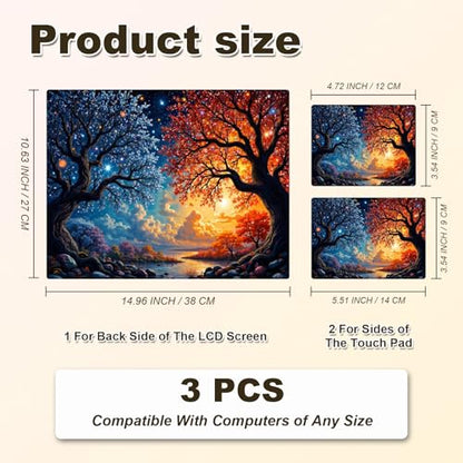 Universal Laptop Skin Sticker, 11-15.6 Inch Reusable Vinyl Laptop Skin Decal, Scratch Resistant Waterproof Cover, Easy to Trim & Apply, Tree - color: Tree