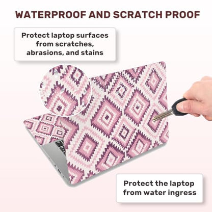 Laptop Skin Sticker Decal PVC Vinyl Sticker Notebook PC Protector Waterproof Scratch Resistant Laptop Skin for 12.1 13 13.3 13.6 14 15 15.3 16 Inch Pink Purple Bohemian Style - color: Pink Purple Bohemian