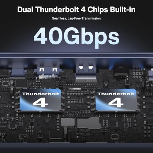 iVANKY FusionDock Max 1, 20-in-2 Thunderbolt 4 Docking Station Only for M1-M5 Pro/Max MacBook, Quad 6K or Dual 8K Display, 40Gbps Dock with 4 Downstream Thunderbolt 4 Ports, 100W, 2.5G LAN, SD 4.0 - color: Midnight Blue