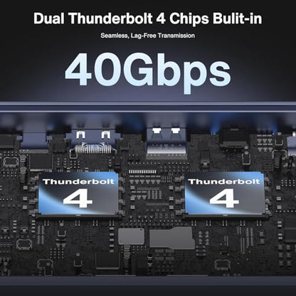 iVANKY FusionDock Max 1, 20-in-2 Thunderbolt 4 Docking Station Only for M1-M5 Pro/Max MacBook, Quad 6K or Dual 8K Display, 40Gbps Dock with 4 Downstream Thunderbolt 4 Ports, 100W, 2.5G LAN, SD 4.0 - color: Midnight Blue