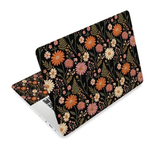 3Pcs Boho Daisy Laptop Skin Sticker Vintage Flower Universal Removable Vinyl Stickers Fits for 12.1 13 14 15.6 16 Inch Waterproof Notebook Decal Cover Gift