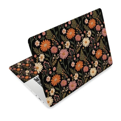 3Pcs Boho Daisy Laptop Skin Sticker Vintage Flower Universal Removable Vinyl Stickers Fits for 12.1 13 14 15.6 16 Inch Waterproof Notebook Decal Cover Gift