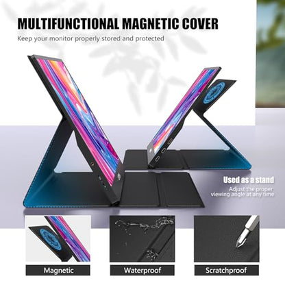Laptop Screen Extender, 15.6" IPS FHD 1080P Laptop Monitor Extender USBC HDMI Dual Speakers Portable Monitor for PC/Mac/Phone/PS5/PS4/Xbox/Switch, HDR Gaming Monitor with Cover Stand