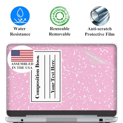 Custom Design Personalized Laptop Skin Sticker Cover Art Decal, Customize with Your Name or Text (13 Inch, Composition Book) - color: 3622, size: 13 Inch