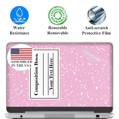 Custom Design Personalized Laptop Skin Sticker Cover Art Decal, Customize with Your Name or Text (13 Inch, Composition Book) - color: 3622, size: 13 Inch