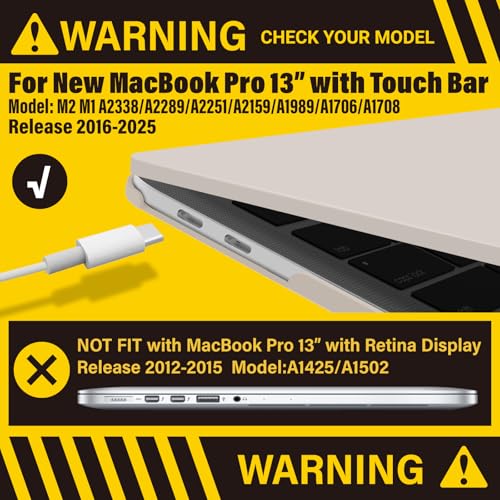 IBENZER Compatible with MacBook Pro 13 Inch Case M2 M1 2026 2025 2024 2023 2022 A2338 A2289 A2251 A2159 A1989 A1706 A1708, Hard Shell Case & Keyboard Cover for Mac Pro 13, Rocky Gray,T13RKGY+1 - color: Rocky Gray