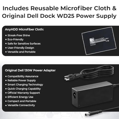 Dell Pro Dock WD25 USB-C Docking Station – 100W Power, Dual 4K Display Support, Includes Anyhdd HDMI, DisplayPort and C to C Cable, 3 Year Warranty - style: Dell Pro Dock WD25