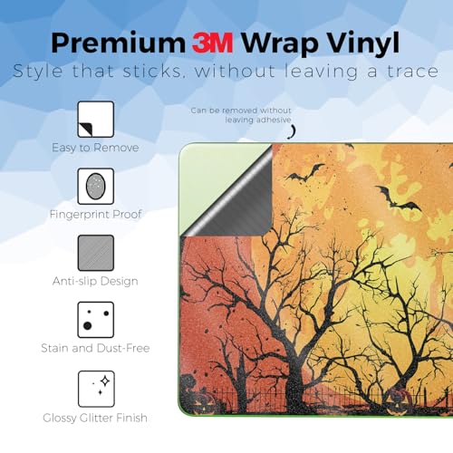 Glossy Glitter Laptop Skin Compatible with Apple MacBook Neo - Hallowed Wood - Premium 3M Vinyl Protective Wrap Decal Cover - Easy to Apply | Crafted in the USA by MightySkins - color: Hallowed Wood, size: MacBook Neo Full Cover Skin, style: Glossy Glitte