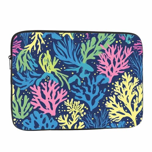 Laptop Sleeve Bag 15.4 15.6 Inch,Underwater Seaweed Colorful Protective Polyester Computer Cases Laptop Cover Briefcase Bag Tablet Travel Cover - color: LPS-018
