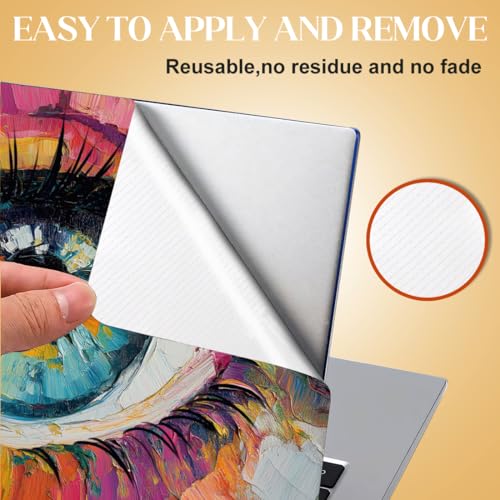 SUPERDANT Hand Drawn Eye Pattern Laptop Skin Sticker Decal Universal Vinyl Notebook Cover Fits 12 13 13.3 14 15.4 15.6 Inches Removable Waterproof Laptop Protector - style: Hand Drawn Eye