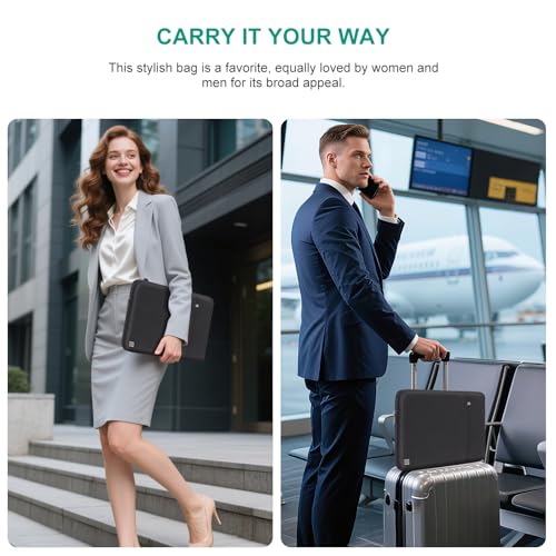 DOMISO Laptop Case Laptop Sleeve Cover Compatible with 14 inch MacBook Pro M4/M3/M2/M1 Pro/Max 2024-2021, Compatible with 13.3 inch HP Dell ASUS Lenovo Notebook, Water-Resistant Bag with Pocket, Black - color: Black, size: 13-13.3 inch