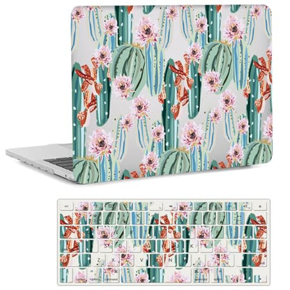 Compatible with MacBook Pro 14 inch Pro/Max Case 2025-2021 M5/M4/M3/M2/M1 Models A3434 A3185 A3401 A3112 A2918 A2992 A2779 A2442, Plastic Laptop Shell & Keyboard Cover, Cactus Blossoms - color: Cactus Blossoms, size: Pro 14.2" (2026-2021)M5/M4/M3/M2/M1