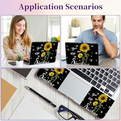 Laptop Skin Sticker Laptop Cover for 12" 13" 13.3" 14" Laptop Stickers,Reusable Skin Sticker Cover Personalized Art Waterproof & Scratch-Resistant Protector Case,Sunflower - color: Sunflower