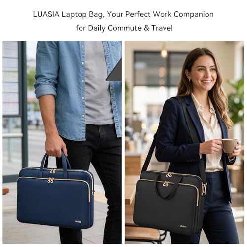 Laptop Case Bag Women Men Computer Sleeve Compatible with MacBook/Dell/HP/Acer/ASUS, Waterproof Shoulder Carrying Briefcase, Blue, 14-14.5 Inch - color: Blue, size: 14 inch