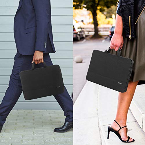 Ytonet Laptop Sleeve Case 13 13.3 Inch,TSA Slim Laptop Cover with Handle | Compatible with MacBook Air MacBook Pro HP Dell Lenovo Notebooks, Water Resistant Business Carrying Case, Black - color: Black, size: 13-13.3 in