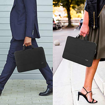Ytonet Laptop Sleeve Case 13 13.3 Inch,TSA Slim Laptop Cover with Handle | Compatible with MacBook Air MacBook Pro HP Dell Lenovo Notebooks, Water Resistant Business Carrying Case, Black - color: Black, size: 13-13.3 in