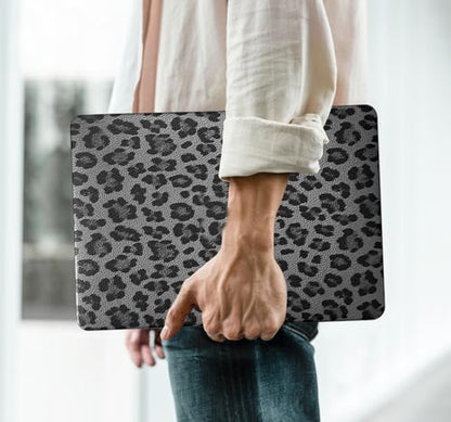 for MacBook Pro 13 Inch Case 2026-2016 M2 M1 A2338 A2251 A2289 A2159 A1989 A1708 A1706, PU Leather Cheetah Leopard Print Hard Shell & Keyboard Cover, Black - color: Leopard Black, size: 2016-2026 Macbook Pro 13 inch M1 M2