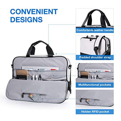 BAGSMART Laptop Bag, 15.6 Inch Laptop Case for Men Women Computer Bag Briefcase Work Business Travel,Grey