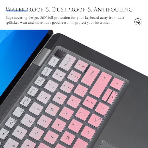 Keyboard Cover Skin for 14" Dell Latitude 7440 7430 7420 7410 5440 5431 5430 5420, Dell Latitude 9420 9430 14" / Latitude 9520 9510 15" / Latitude 7640 16" Keyboard Protector - Gradual Pink - color: Gradual Pink
