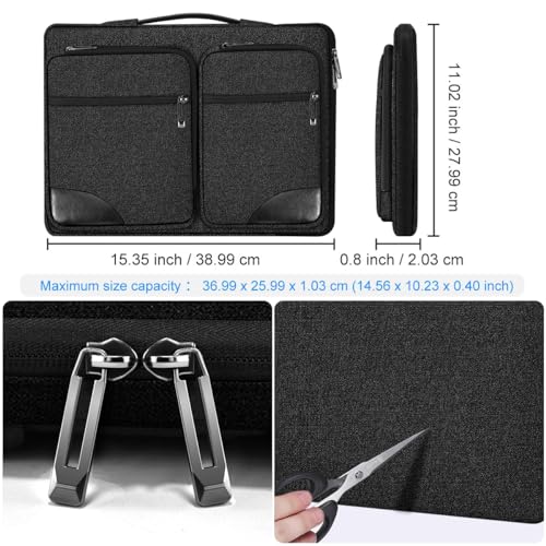 360 Protective Laptop Case 15" 15.6" 16" Sleeve, Water-Resistant Handbag with Straps Compatible with 16" MacBook Neo, MacBook Pro Air 16"/15", XPS 16" and Most 15" 15.6" 16" Notebooks,B01K02 - color: B01k02, size: 15"-16"