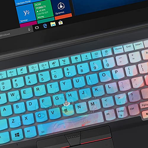 Keyboard Cover for 15.6" Lenovo ThinkPad E15 Gen 4/3/2, ThinkPad L15 Gen 2/1, ThinkPad T15 T15p T15g P15 P15s P15v Gen 3/2/1, ThinkPad E580 E590 E595 L580 L590 P52 P53 P72 P73 T570 T575 T580 T590 - color: Colorful