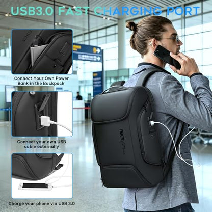 FUTURE AESTHEICS Business Laptop Smart backpack Can Hold 15.6 Inch Laptop Commute Backpack Carry on bag for men and women - color: Black