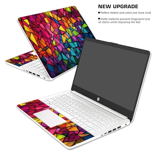 Laptop Skin Decal HP 14" - Mozaic, Laptop Cover Sticker, No Cutting Required, No Bubble, Waterproof, Scratch Resistant - Including Wide Screen and Wrist Pad - size: 14 inch