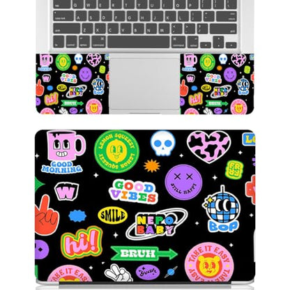 12.1-15.6 Inch Laptop Skin Decal, Universal Reusable Vinyl Laptop Cover Sticker, Waterproof Art Decal Protector with Funny Expressions - color: Funny Expressions