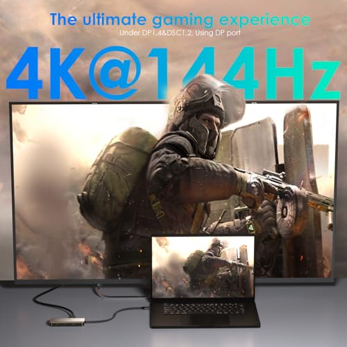 Laptop Docking Station, WAVLINK Triple 4K Docking Station with Dual HDMI, DP, 100W PD in, 3 USB-A2.0 for Wireless Device, Compatible with Dell/HP/Lenovo etc, Windows Systerm Computer Only