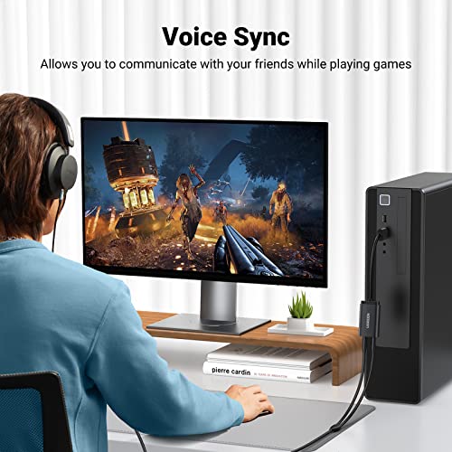 UGREEN Headphone Splitter 3.5mm 2 Female to 1 Male Mic and Audio Y Splitter TRRS Headset Adapter Bundle USB to Audio Jack Sound Card Adapter with Dual TRS 3-Pole Headphone and Microphone
