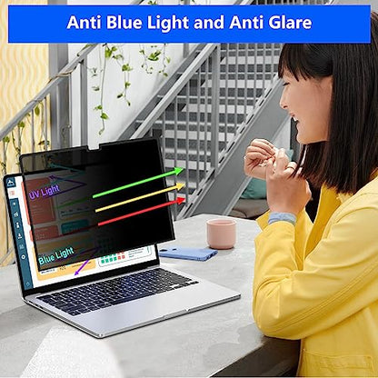 ZOEGAA MacBook Air 13.6 inch Privacy Screen, Removable Privacy Screen MacBook Air 13.6 & 13 inch 2022-2026 (M2, M3, M4, M5), Reusable Laptop Screen Protector Anti-Glare Blue Ray Reduction - size: MacBook Air 13.6 in