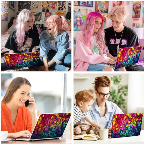 Laptop Skin Decal HP 15.6" - Mozaic, Laptop Cover Sticker, No Cutting Required, No Bubble, Waterproof, Scratch Resistant - Including Wide Screen and Wrist Pad - size: 15.6 inch