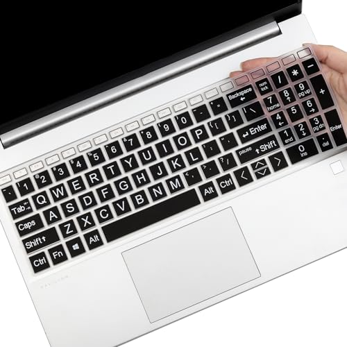 Large Print Keyboard Cover for 2026 2025 2024 HP 15.6 Laptop 15-fc 15-fd Series/HP Pavilion 15t 15z 15-eg 15t-eg 15-er 15-eh 15z-eh Series HP 15.6 inch Laptop Keyboard Protector Cover Skin