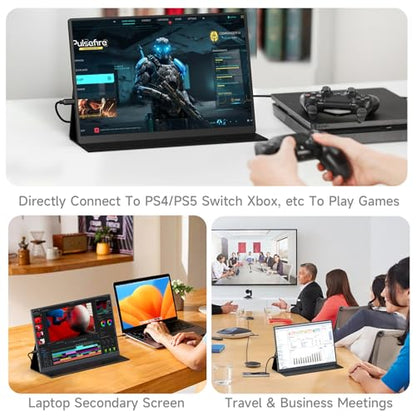 AYY 16" 2.5K 120Hz Portable Monitor, 2560x1600 HDR IPS Display, QHD 100% sRGB, USB-C & HDMI, Eye Care External Second Screen, for Laptop/PC/Phone/PS4/5/Xbox/Switch - size: 16 Inch, style: 2.5K 120Hz