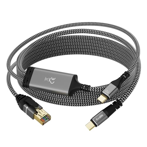 USB C to Ethernet Cable 15 FT, Type C to RJ45 Cord with USB-C Male 100W PD Fast Charging (PD Next to USB-C Port), Ethernet and Charging Two in One, Gigabit, for MacBook Surfing Internet and Charging - size: 15FT, style: PD Next to USB-C Port