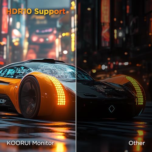 KOORUI 25 inch Curved Gaming Monitor 240Hz FHD 1080P, 1500R 1ms Display | Adaptive Sync, 90% DCI-P3, Eye Care, HDMI×2 and DP, VESA Mount, Tilt, FPS Gaming, Esports Players, Competitive Gaming - size: 25inch 240Hz/FHD/Curved