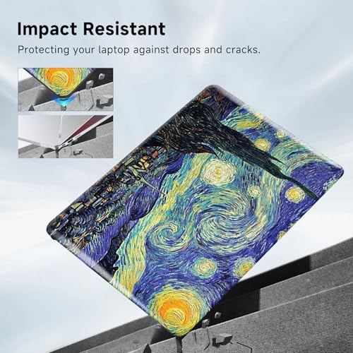 Funut for MacBook Pro 13 inch Case 2025 2024 2023-2016 M2 M1 A2338 A2251 A2289 A2159 A1989 A1706 A1708, Laptop Plastic Hard Shell MacBook Pro 13" Case Touch Bar, Van Gogh Starry Sky - color: 01 Starry Night, size: 2016-2024 Macbook Pro 13 Inch M1 M2