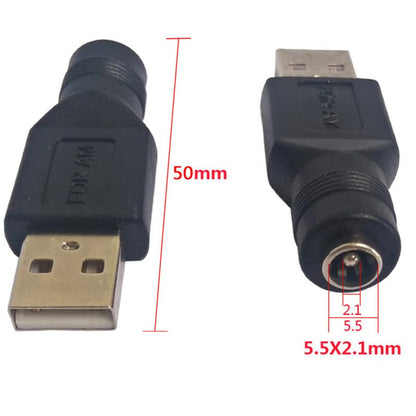 USB A Male to 5.5x2.1mm Female DC Adapter, Artilits Starlink 5.5x2.1mm DC Adapter to Type A Support 20V 12V 5V made for LED Desk Lamp, Small Fan, Starlink Mini, Foldable Solar, Laptops, Cameras Series - style: 5.5x2.1mm to USB A