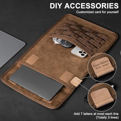 Gexmil Protective Tablet Sleeve for iPad Pro 13 Inch (M4) 2024, iPad Air 13 Inch M3/M2, iPad Pro 12.9 Inch,Galaxy Tab S9 Plus/S10+/S10 Plus/S9 FE+/S9 FE Plus 12.4", Brown - color: Brown, size: 13 Inch