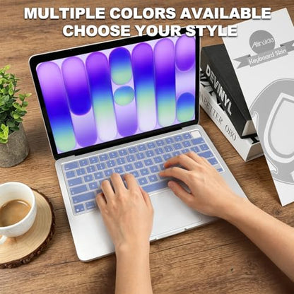 Allinside Keyboard Cover for 2026 MacBook Neo 13-inch A3404 (A18 Pro) & MacBook Air 13"/15" and MacBook Pro 14"/16" (M5 Chip), Premium Silicone Keyboard Protector Skin, US ANSI Layout, Lavender Gray - color: Lavender Gray