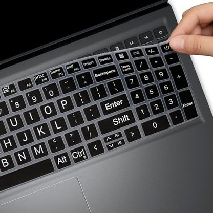Large Print Keyboard Cover for 15.6" Dell Inspiron 15 3510 3511 3515 3525 3530 3535 5510 5515 5518 7510, 2025 Dell 15 Laptop DC15250 DC15255 15.6, Vostro 3510 3520 3530 5510 5515 15.6, Latitude 3520 - color: BK