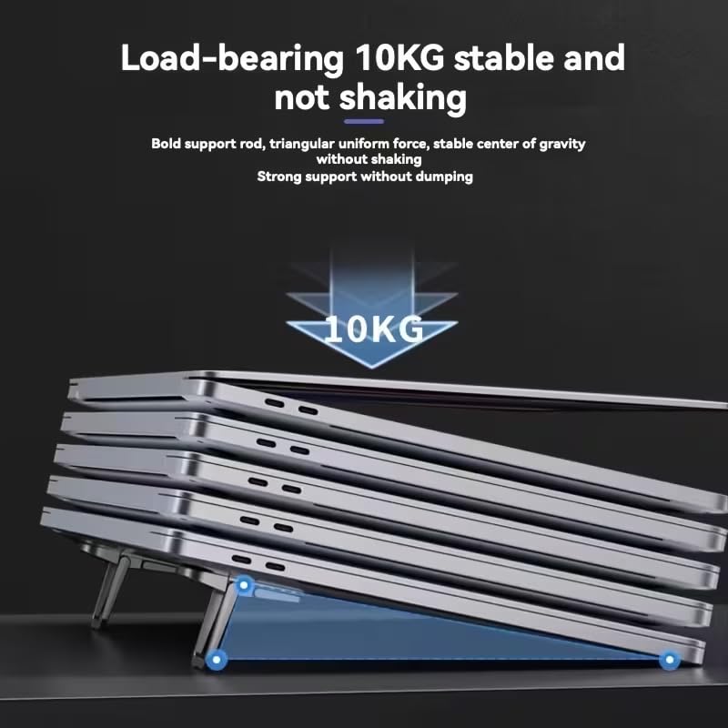 Laptop Stand Two Speed Adjustable Foldable Portable Elevated Compact Computer Riser for Home Office Travel Improves Airflow, 2pcs - size: 2pcs