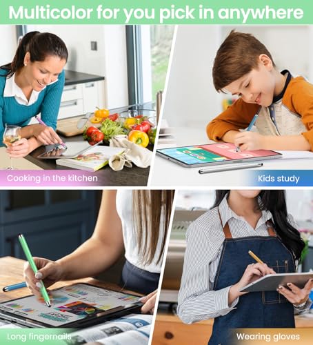 Stylus Pen for Touchscreen 10 Pack, 2 in 1 Universal Stylus High Precision Sensitivity, Stylus Pen for ipad, iPhone, Android, Galaxy Microsoft,Chromebook Tablet All Capacitive Touch Screens - color: Multi Colors-10pack