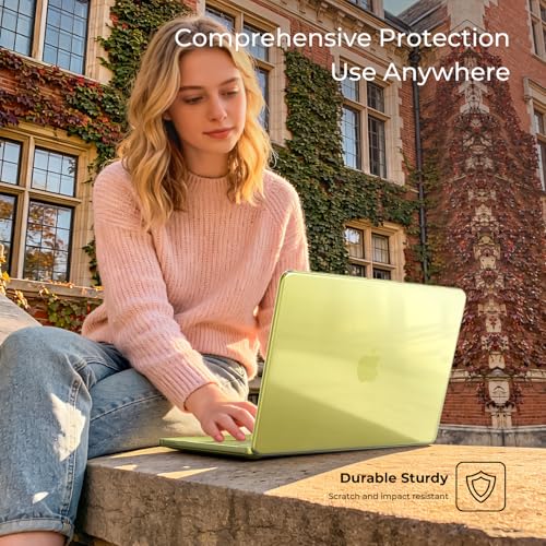 EooCoo for MacBook Neo Case 13 inch 2026, Scratch Resistant, Crystal Citrus | 4 in 1 Kit, Durable, Easy Snap-On, Stays New, Model A3404 (A18 Pro Chip) - color: Crystal Citrus