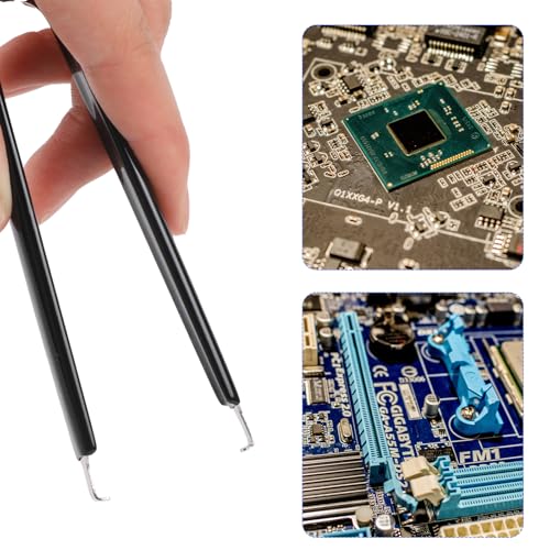 Keyboard Remover Tool Kit-6-Piece Set, Switch Puller, Keycap Puller, Lubricating Pen, Cleaning Brush, Tweezers, 4-Jaw Gripper, and Key Cap Pullers for Mechanical Keyboards with Black Felt Bag