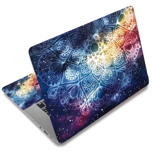 SUPERDANT Laptop Cover Mandala Gradient Starry Sky Universal Laptop Skin Fits 12 13 13.3 14 15 15.4 15.6 Inches Removable Waterproof Vinyl Sticker Personalized Notebook Protector Dark Blue - color: Dark Blue